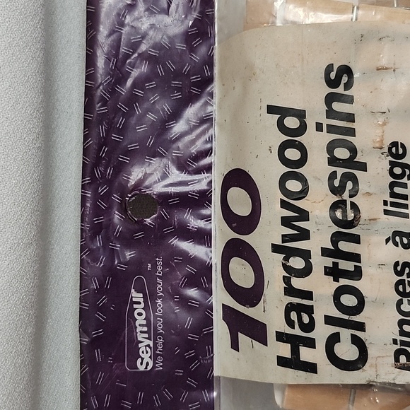 NIB Set of 6 count Jumbo Plastic & 100 hardwood clothespins with CEDAR Hangers - Picture 10 of 16